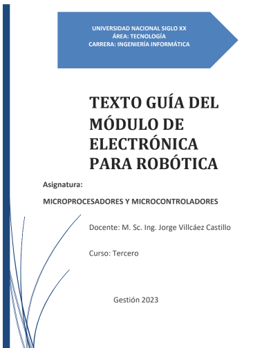 Portada TEXTO GUÍA DEL MÓDULO DE ELECTRÓNICA PARA ROBÓTICA